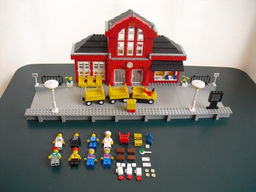 Lego 2150 bahnhof - station, rot