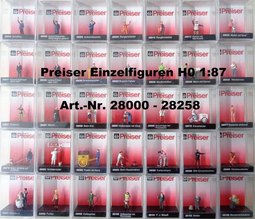 Preiser 87 einzelfiguren - preiser, 1:87